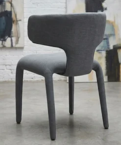Lot de 2 chaises design dossiers arrondis Cotony Tissu Gris
