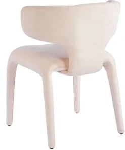 Lot de 2 chaises design dossiers arrondis Cotony Tissu Beige