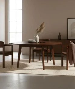 Lot de 2 chaises design Oregon Bois foncé et Velours Marron