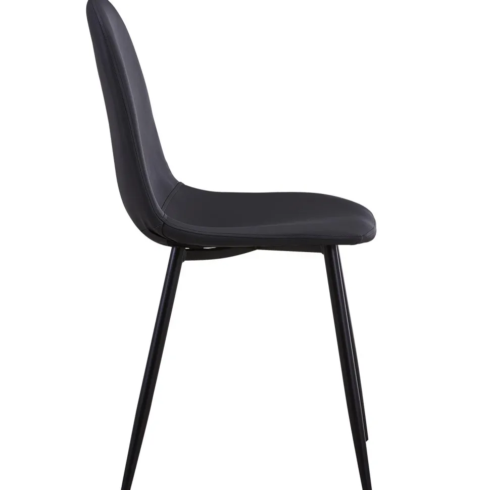 Lot de 4 chaises Gao Simili P.U. Noir
