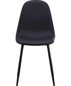 Lot de 4 chaises Gao Simili P.U. Noir