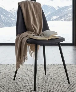 Lot de 4 chaises Gao Simili P.U. Noir