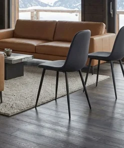 Lot de 4 chaises Gao Simili P.U. Noir