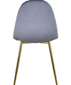 Lot de 4 chaises matelassées Norway Velours Argent
