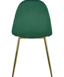 Lot de 4 chaises matelassées Norway Velours Vert