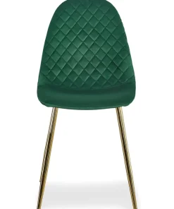Lot de 4 chaises matelassées Norway Velours Vert
