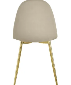 Lot de 4 chaises matelassées Norway Velours Taupe
