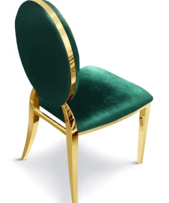 Lot de 2 chaises médaillon Sofia velours Vert