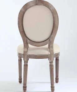 Lot de 20 chaises médaillon Louis XVI Tissu Beige
