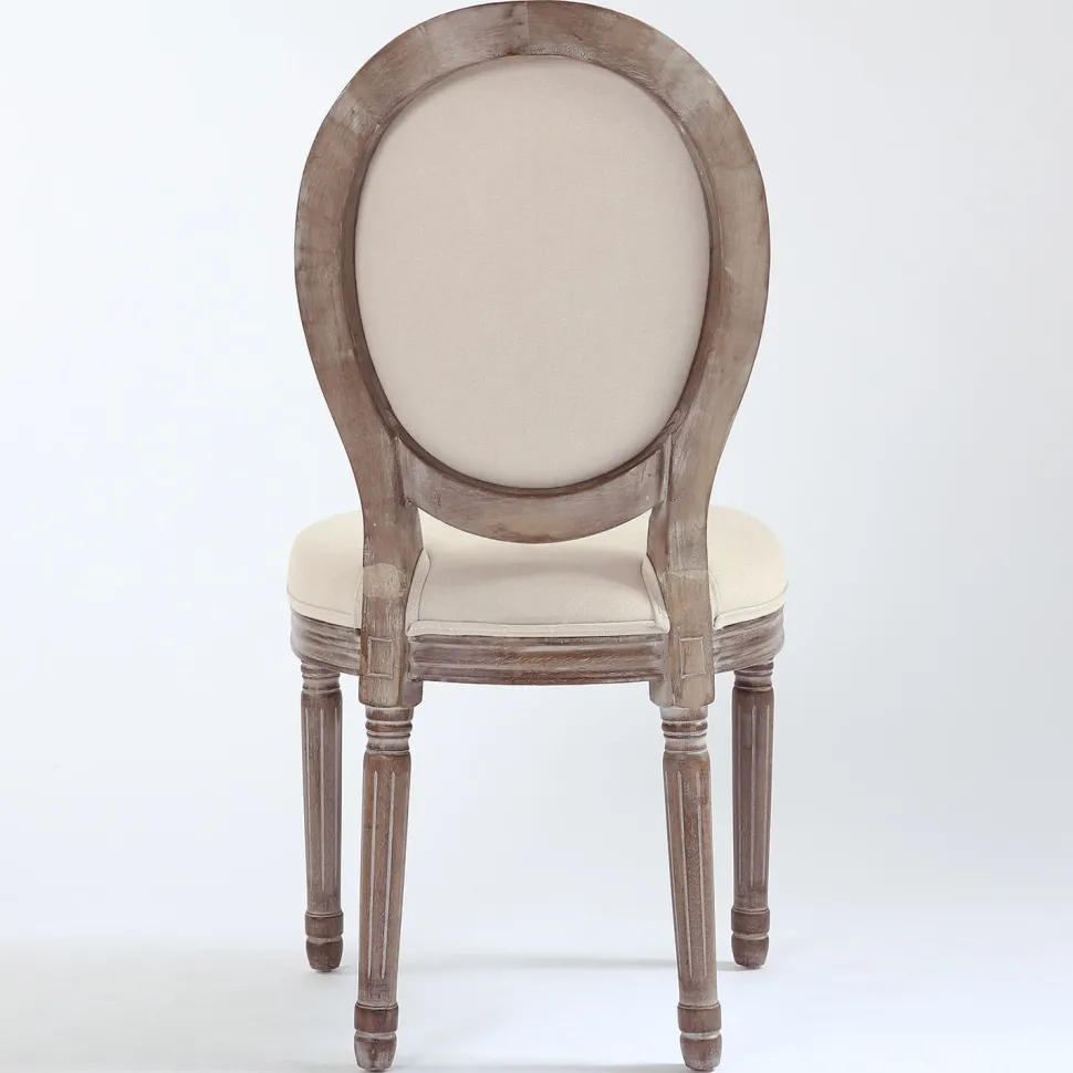 Lot de 20 chaises médaillon Louis XVI Tissu Beige