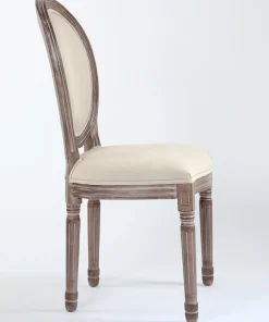 Lot de 20 chaises médaillon Louis XVI Tissu Beige