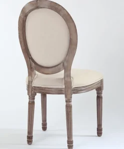 Lot de 20 chaises médaillon Louis XVI Tissu Beige
