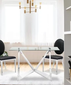 Lot de 2 chaises médaillon Sofia Simili Noir