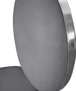 Lot de 2 chaises médaillon Sofia Simili Gris