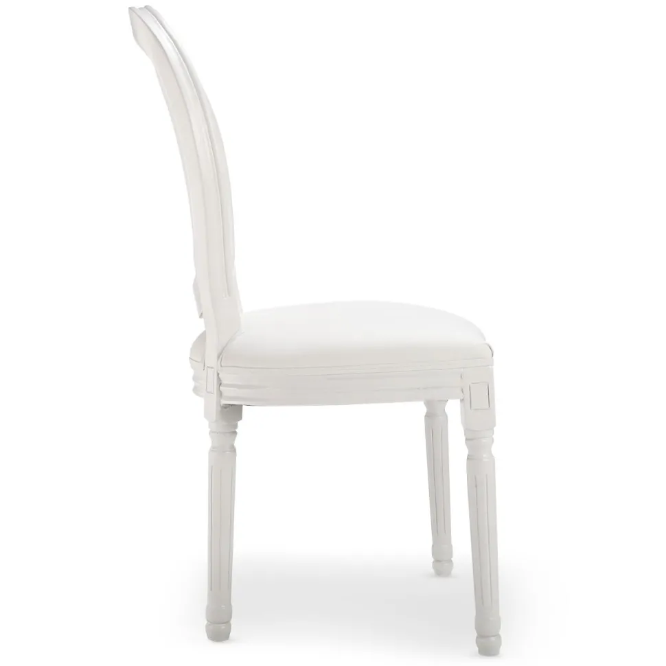Lot de 20 chaises médaillon Louis XVI Simili (P.U) Blanc