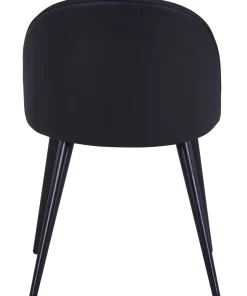 Lot de 6 chaises modernes Maury Simili Noir pieds Noir