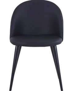 Lot de 6 chaises modernes Maury Simili Noir pieds Noir