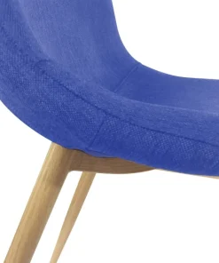 Lot de 4 chaises scandinaves Gao Tissu Bleu