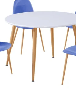 Lot de 4 chaises scandinaves Gao Tissu Bleu
