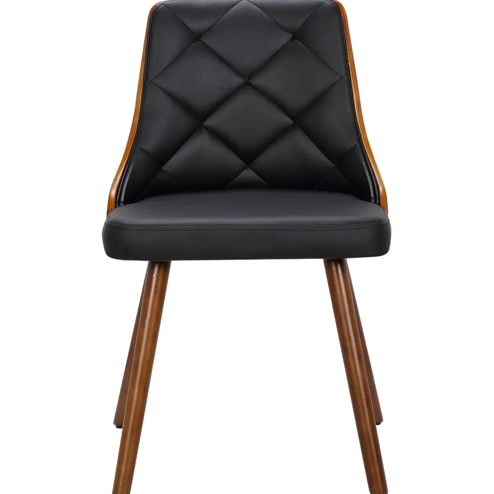 Lot de 4 chaises scandinaves Lalix Bois Noisette et Noir
