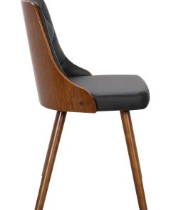 Lot de 4 chaises scandinaves Lalix Bois Noisette et Noir