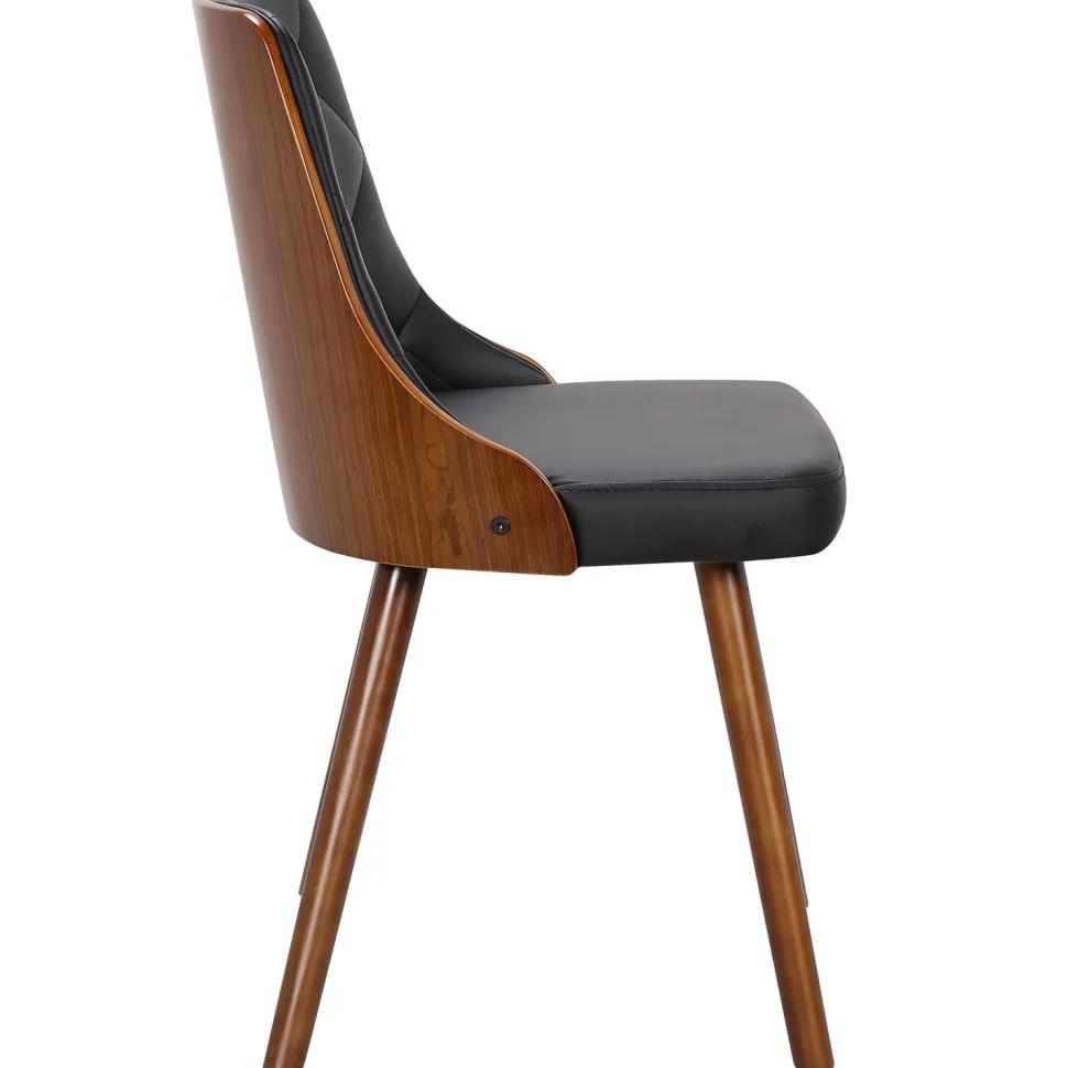 Lot de 4 chaises scandinaves Lalix Bois Noisette et Noir