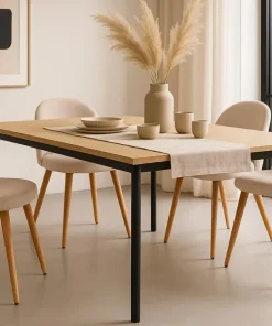 Lot de 2 chaises scandinaves Maury tissu Beige
