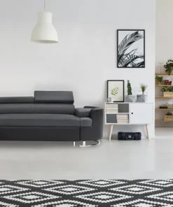 Lot de 2 chaises scandinaves Lalix Bois Noisette et Noir