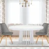 Lot de 4 chaises scandinaves Conor tissu Gris