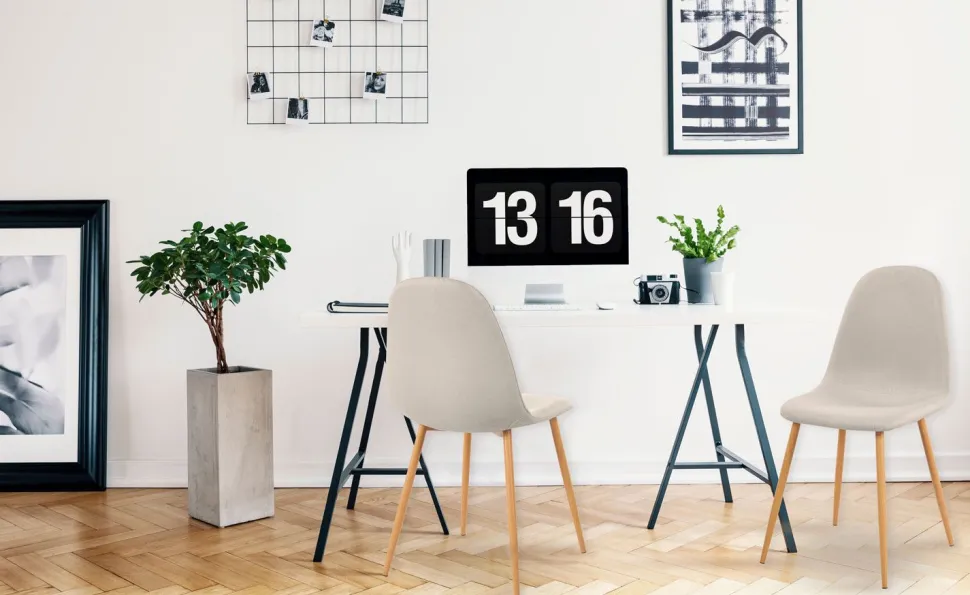 Lot de 4 chaises scandinaves Gao Tissu Beige