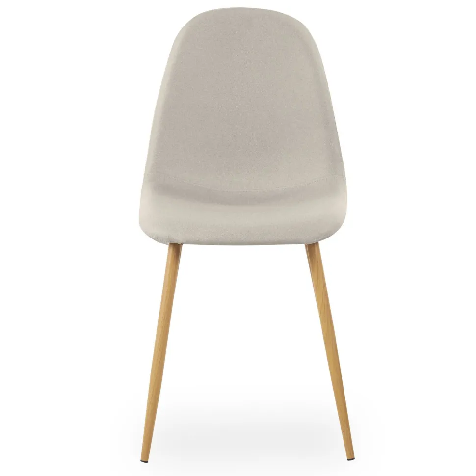 Lot de 4 chaises scandinaves Gao Tissu Beige