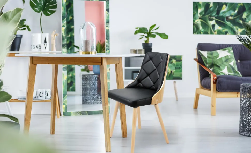 Lot de 8 chaises scandinaves Lalix Chêne Clair et Noir