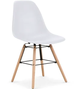 Lot de 4 chaises scandinaves Lisa Blanc