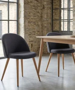 Lot de 2 chaises scandinaves Maury Gris Foncé