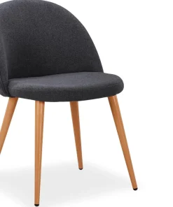 Lot de 6 chaises scandinaves Maury Tissu Gris foncé