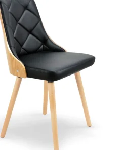 Lot de 6 chaises scandinaves Lalix Chêne Clair et Noir