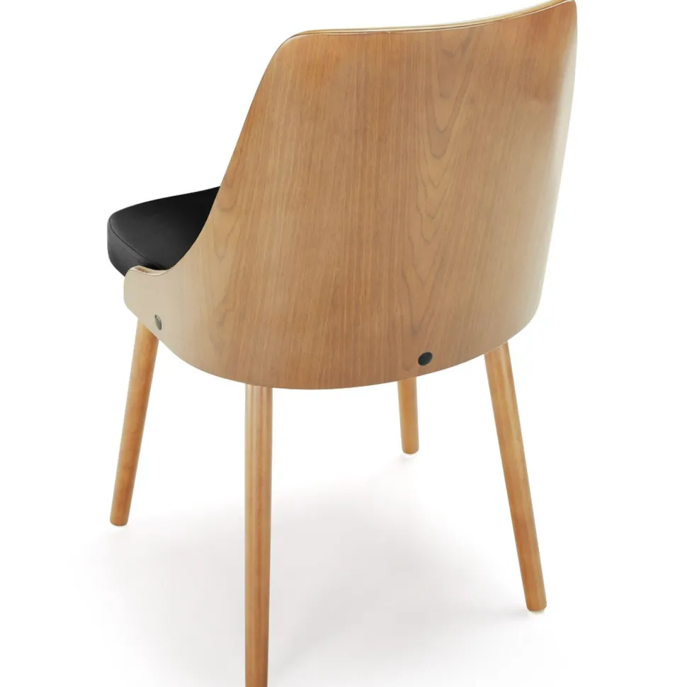 Lot de 2 chaises scandinaves Lalix Chêne Clair & Noir