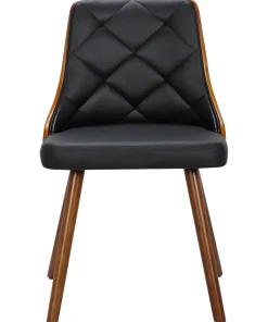 Lot de 6 chaises scandinaves Lalix Bois Noisette et Noir