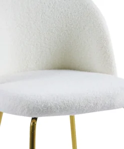 Lot de 2 chaises Spectra Tissu bouclette Crème