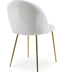 Lot de 4 chaises Spectra Tissu bouclette Crème