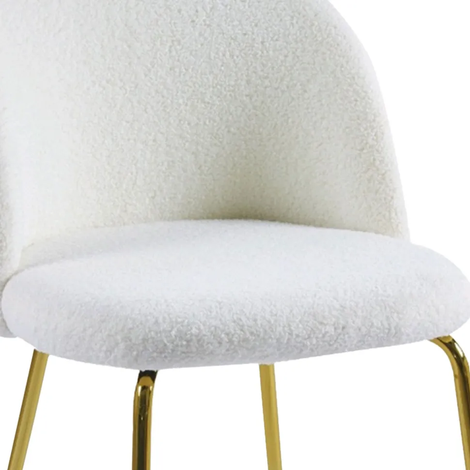 Lot de 4 chaises Spectra Tissu bouclette Crème