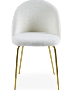 Lot de 6 chaises Spectra Tissu bouclette Crème