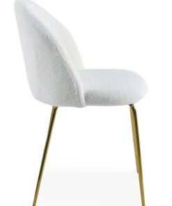 Lot de 6 chaises Spectra Tissu bouclette Crème