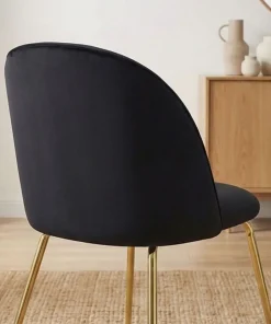 Lot de 2 chaises Spectra Velours Noir