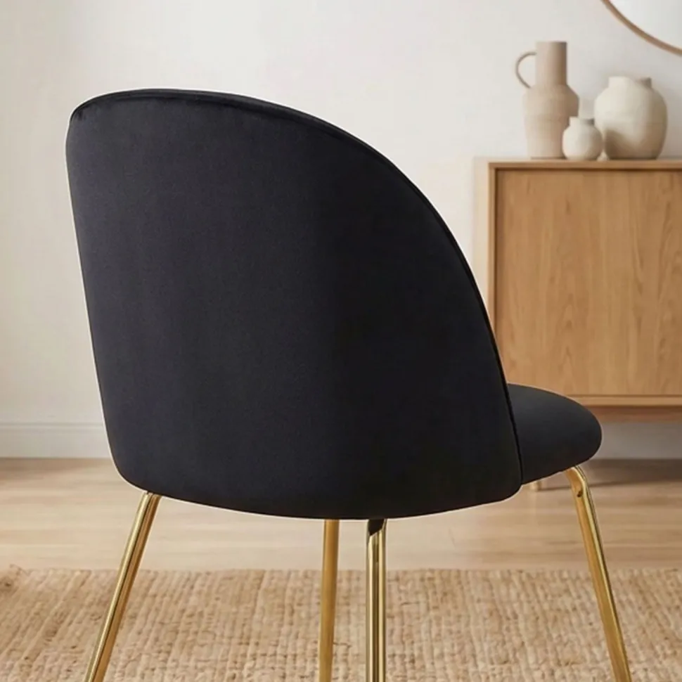 Lot de 2 chaises Spectra Velours Noir