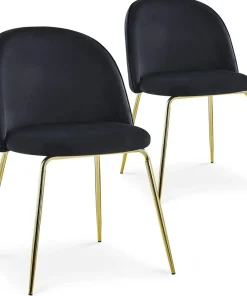 Lot de 2 chaises Spectra Velours Noir