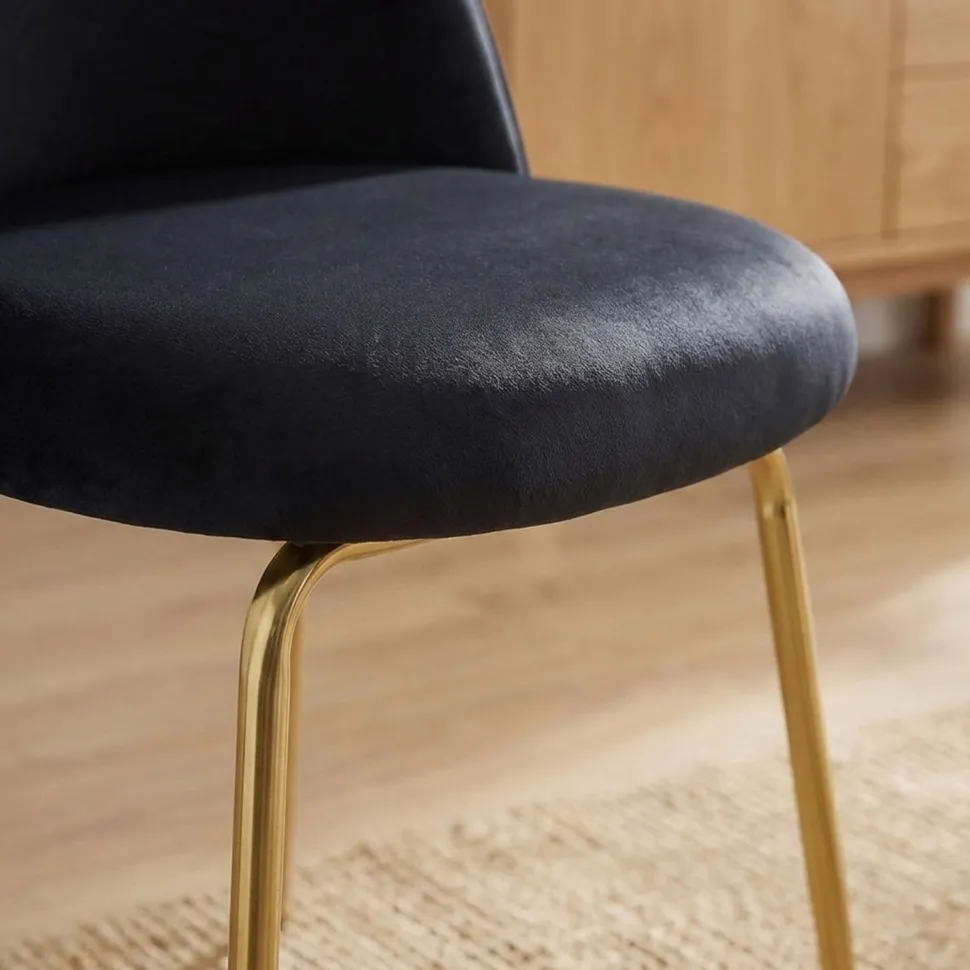 Lot de 2 chaises Spectra Velours Noir