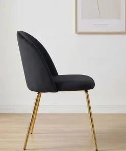 Lot de 2 chaises Spectra Velours Noir