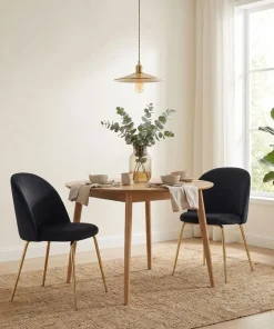 Lot de 2 chaises Spectra Velours Noir