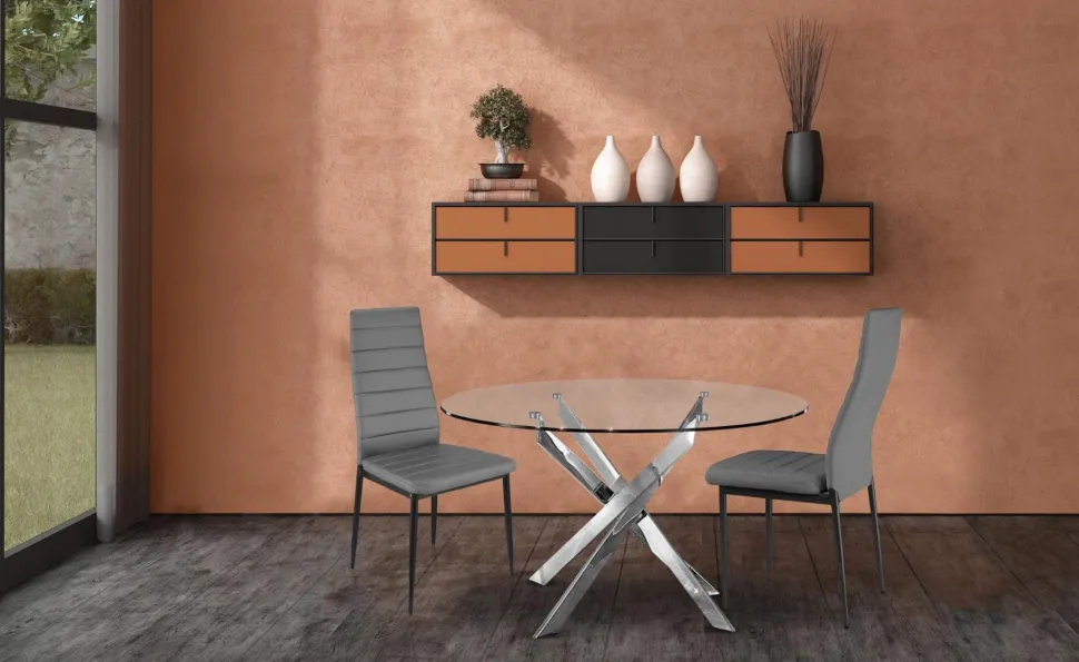 Lot de 8 chaises Stratus Gris